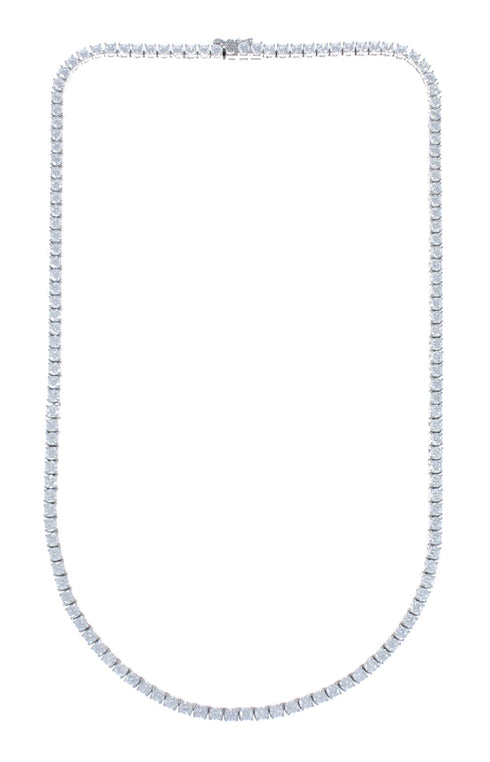Sterling Silver Cubic Zirconia Necklace JX128552